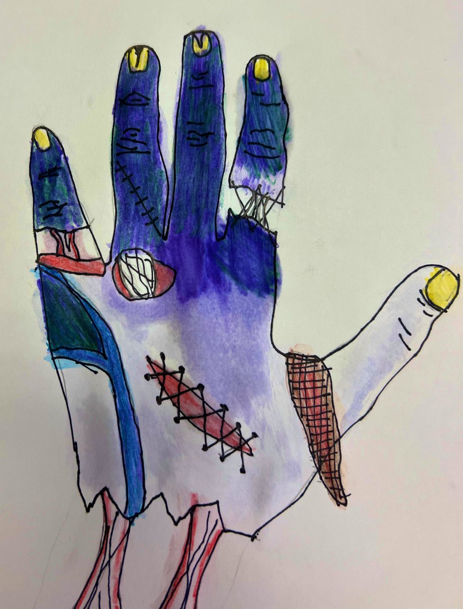 mrs_s_makes's tweet photo. Happy Halloween from my middle school Zombies 🧟♀️ #observationaldrawing #reductivedrawing #haloweenartclass https://t.co/5TFnpJ6L7G