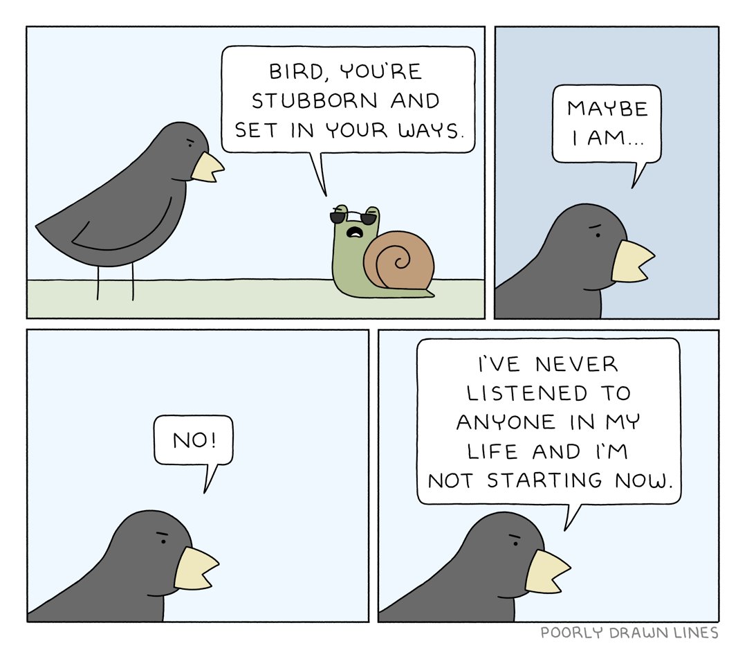 PDLComics's tweet photo. stubborn https://t.co/Bsh6bV6UsH