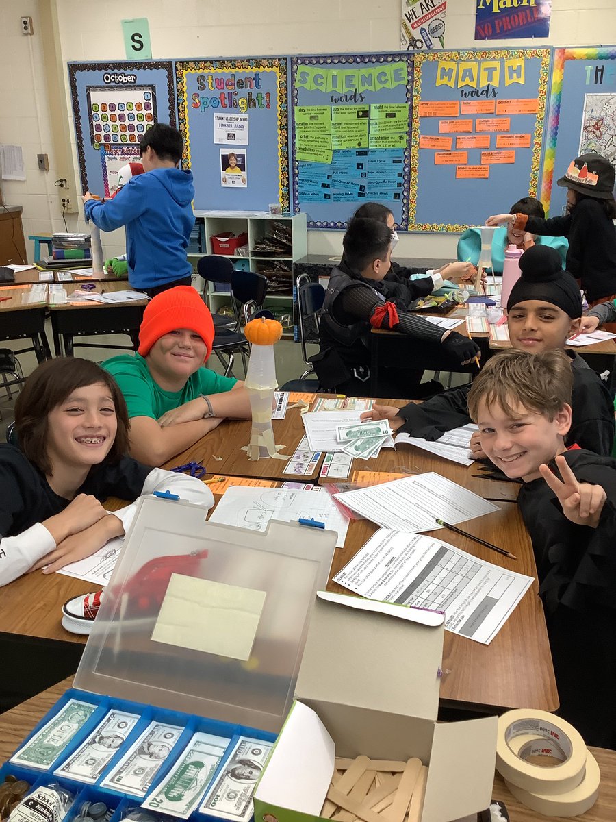 MrsPollari_EBMS's tweet photo. 🎃STEM CHALLENGE! Who can build the tallest pumpkin stand using the least amount of money!? PART 2 @EastBrookMS https://t.co/fgdpbuA3WE