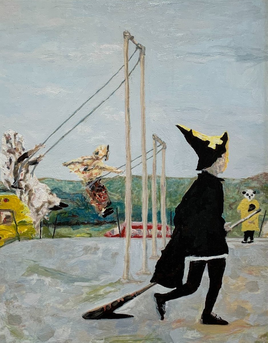 Happy Halloween! Let something spooky inspire you today.

// Patrick Steele, Halloween Playground, oil on linen panel, 24” x 30” x 2”, framed, 2020. The Nineteenth ArtsWorcester Biennial, 2021.
<a href="/patrickjsteele/">Patrick Steele</a>