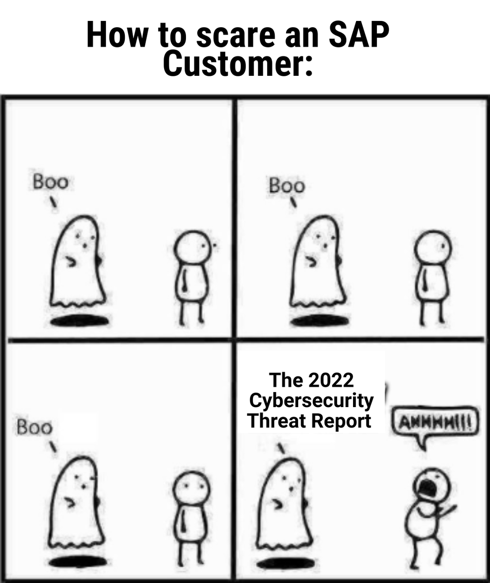 _securitybridge's tweet image. Hack or treat! Happy Halloween from the entire SecurityBridge team 🎃

Let us know what else spooks you about #SAPSecurity 👻

#SAP #SAPSystems #SAPAttackers #Halloween #SecurityBridge