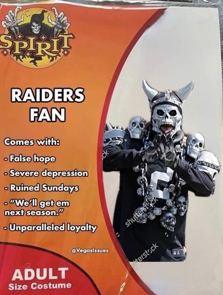 OK <a href="/Raiders/">Las Vegas Raiders</a>, I’ve been with you since 1969 and I don’t say this easily, but it’s time to make some changes and the first one is firing this absolute loser of a head coach.