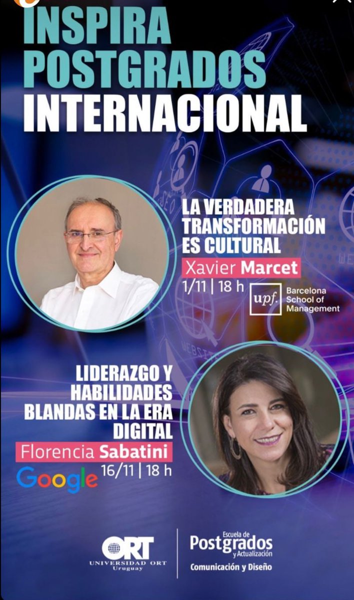 Eduardo Hipogrosso (@hipogrosso_e) on Twitter photo Una invitación a conocer las oportunidades que ofrece diferenciarse a través de un #postgrado, en un momento en que las #habilidadesblandas se valoran como diferencial significativo en la formación. <a href="/UniversidadORT/">Universidad ORT Uruguay</a> Una invitación a conocer las oportunidades que ofrece diferenciarse a través de un #postgrado, en un momento en que las #habilidadesblandas se valoran como diferencial significativo en la formación. <a href="/UniversidadORT/">Universidad ORT Uruguay</a>