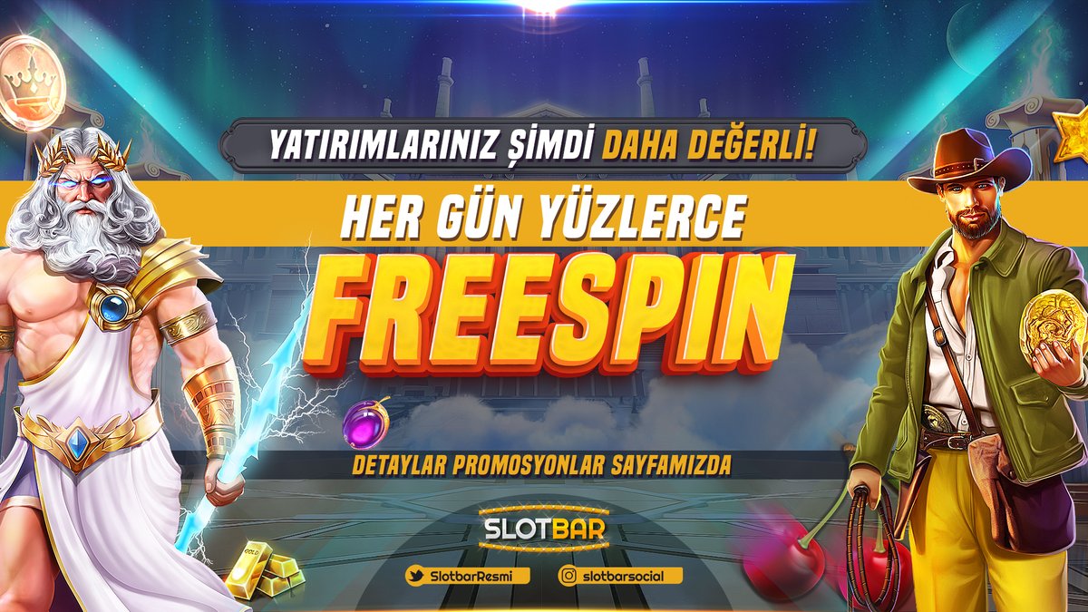 🎰Belirli günler değil, Her gün FREESPIN! #Slotbar'da yatırımlarınız çok daha değerli ✅ Yüzlerce Freespin için: bit.ly/SlotbarGir