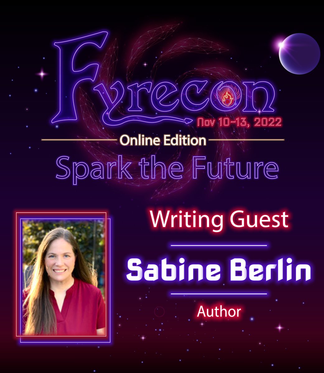 fyrecon's tweet photo. Fyrecon 6 is excited to host @sabinewrites as a writing guest this year! Her YA sci-fi novel AND THE SKY FULL OF STARS is out Nov 8, 2022. She also does freelance editing with Eschler Editing.

https://t.co/ZQxiCsVSrf

#writing #editing #author #writingquest #fyrecon6 https://t.co/CdVrDragGF