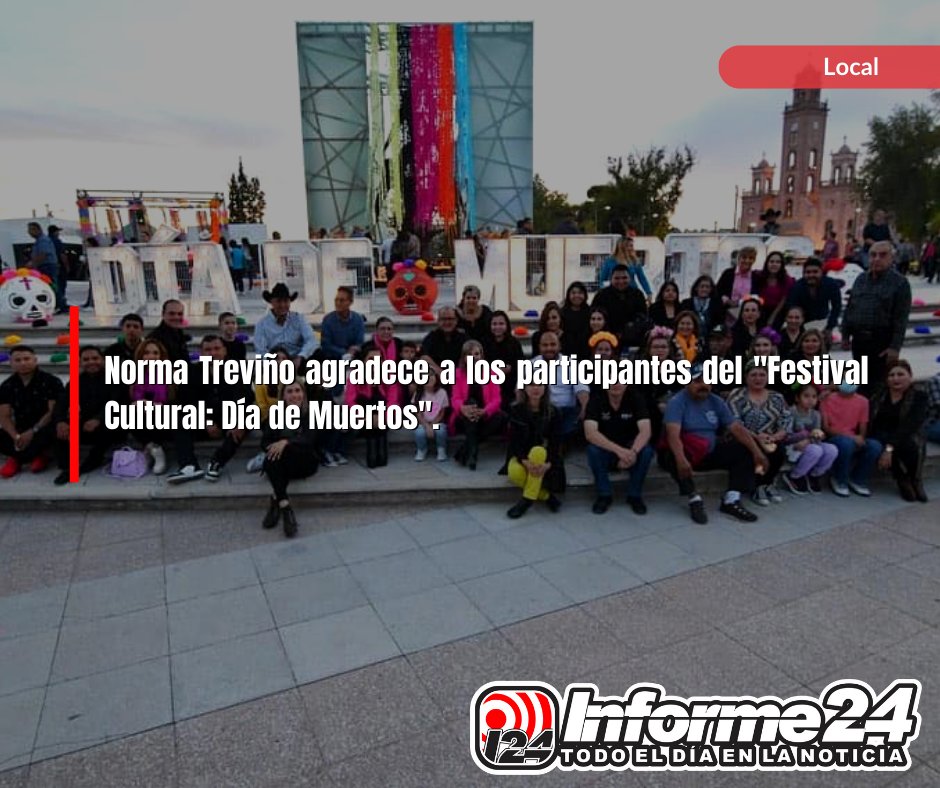 Informe24Pn's tweet photo. #Local  
La alcaldesa de #PiedrasNegras, @normaltrevino   dio su agradecimiento a los #participantes del #FestivalCultural del #DíadeMuertos realizado este domingo en la Gran Plaza, destacando que el principal objetivo de este evento es que se sigan preservando las tradiciones. https://t.co/lj7TsNq3YO