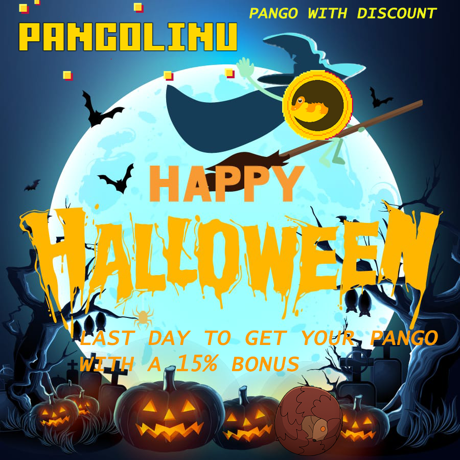 Pangolinu's tweet photo. 🎃SPECIAL HALLOWEEN EVENT ENDS TODAY🎃

To join you 👇🏻
https://t.co/5sE9mDLE2M

💰Reward: 15% bonus with a minimum purchase of 1BNB💰

Last entry: November 01 ⏰
 
#salvepangolin #Pangolinu #memecoin #NFT #BNB 
#investing #criptocurrency #Pango https://t.co/qVlimEQrYq