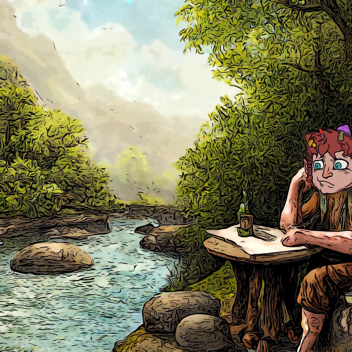 Me at work IRL, but dreaming about <a href="/Halflington/">Adventurous Halflings ⛺️👣 - Traitswap is live!</a> 💭👣🫶