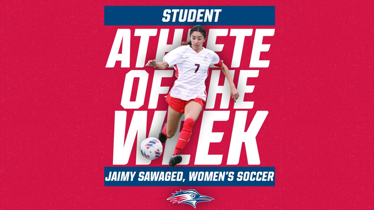 MSUDenverAthl's tweet photo. Okay Roadrunners, it's finally time to announce this week's Student-Athlete of the Week!!🤩

And the winner is...🥁

It's @MSUDenverWSOC's Jaimy Sawaged!

Congrats on another huge performance, Jaimy - keep it rolling!! 💪😤👊👏

#GetRowdy🔴🔵 https://t.co/pk9uPqM2u5