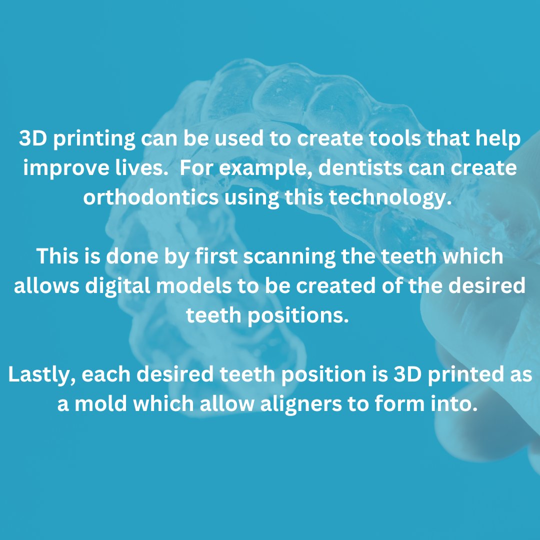 novaters3's tweet photo. Did you know this? 3D printing can be used in the most unexpected industries! 
For more info on Novaters3D, check out the LinkTree in our bio!
#3Dprinting #printing #technology #Novaters3D #3D #Toronto #smallbusiness
#startup #dental #orthodontics https://t.co/rKbK9QVuRh