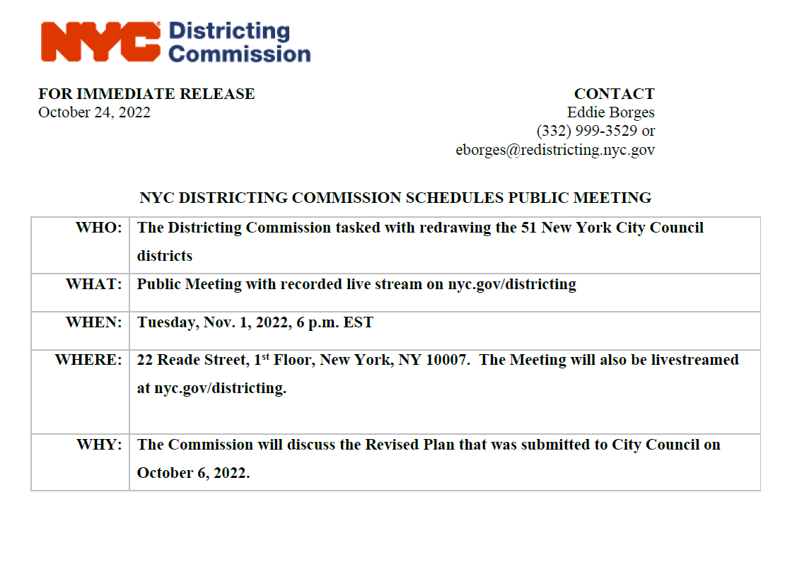 NYC Districting Commission tweet media