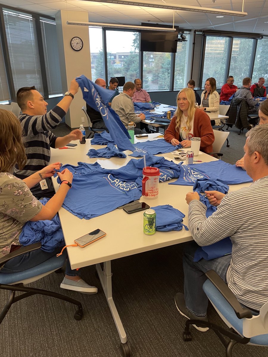 It's a busy season of giving! Our Finance team closed out the month of October by making 700 shirt bags for <a href="/NeighbHouseMN/">Neighborhood House</a> and Al-Maa'uun mosque in MPLS.  Thank you to our volunteers!