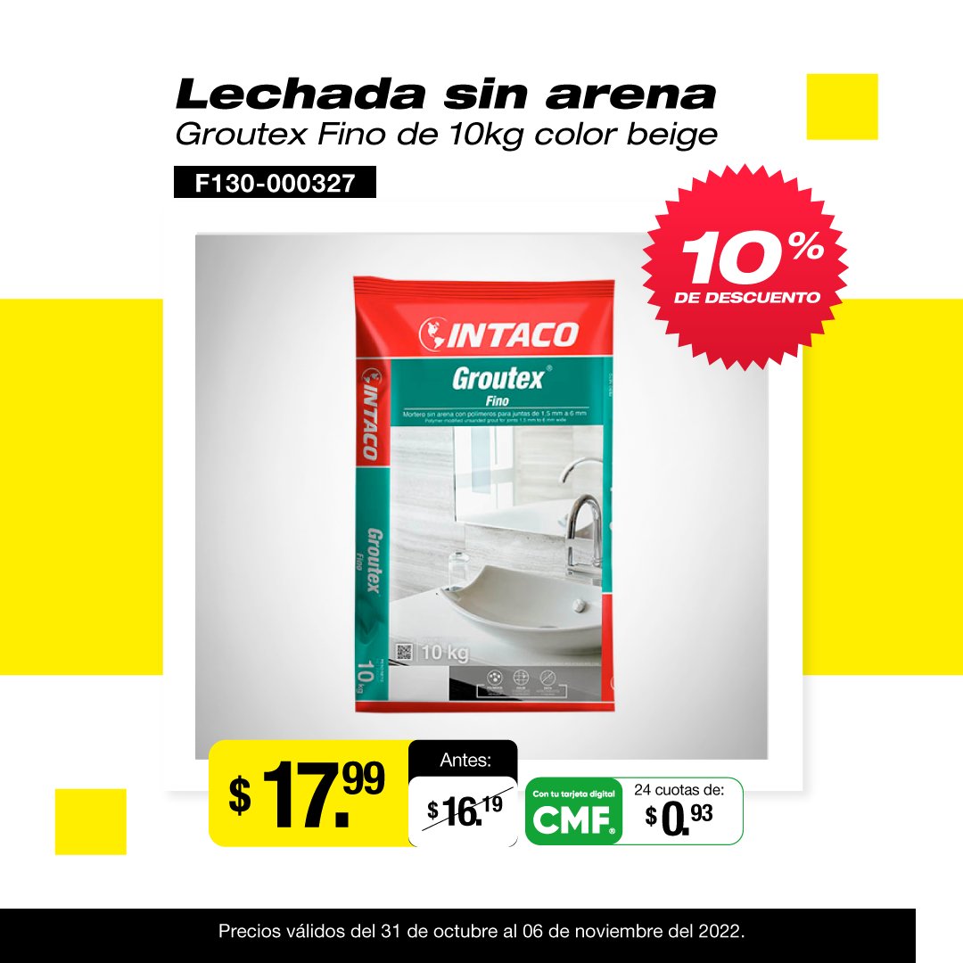 cochezpanama's tweet photo. Podrá caerse #Instagram, pero lo que no se cae son nuestras OFERTAS 💪🏽. Pegamentos, lechadas y más, para una instalación de CALIDAD, con 10% de descuento 👷🏽‍♂️. Oops… parece que algo ha fallado. No, nuestras ofertas no te fallan 😉. Válido del 31/10 al 6/11 de 2022
#instagramdown https://t.co/u2k3s7o3MR