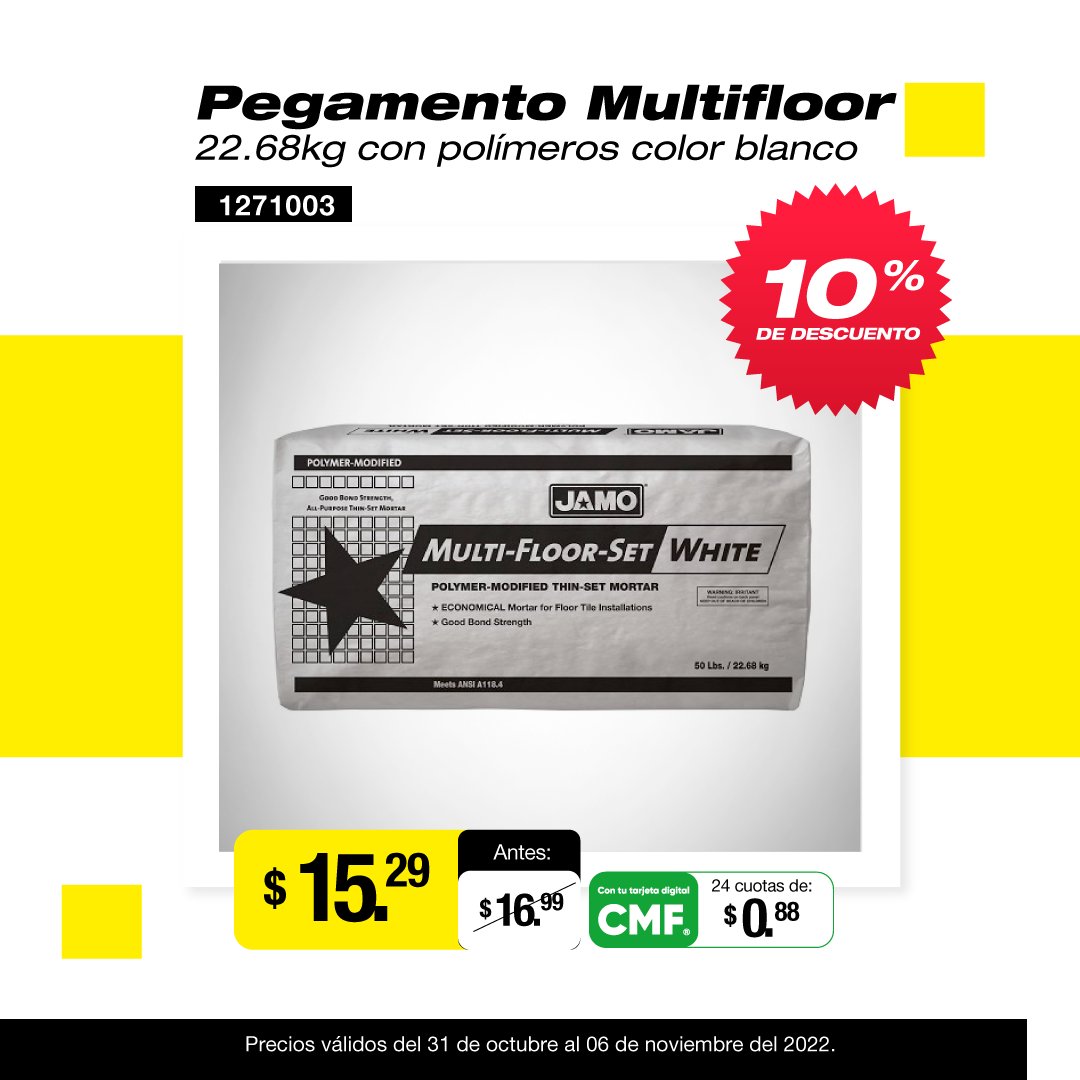 Podrá caerse #Instagram, pero lo que no se cae son nuestras OFERTAS 💪🏽. Pegamentos, lechadas y más, para una instalación de CALIDAD, con 10% de descuento 👷🏽‍♂️. Oops… parece que algo ha fallado. No, nuestras ofertas no te fallan 😉. Válido del 31/10 al 6/11 de 2022
#instagramdown