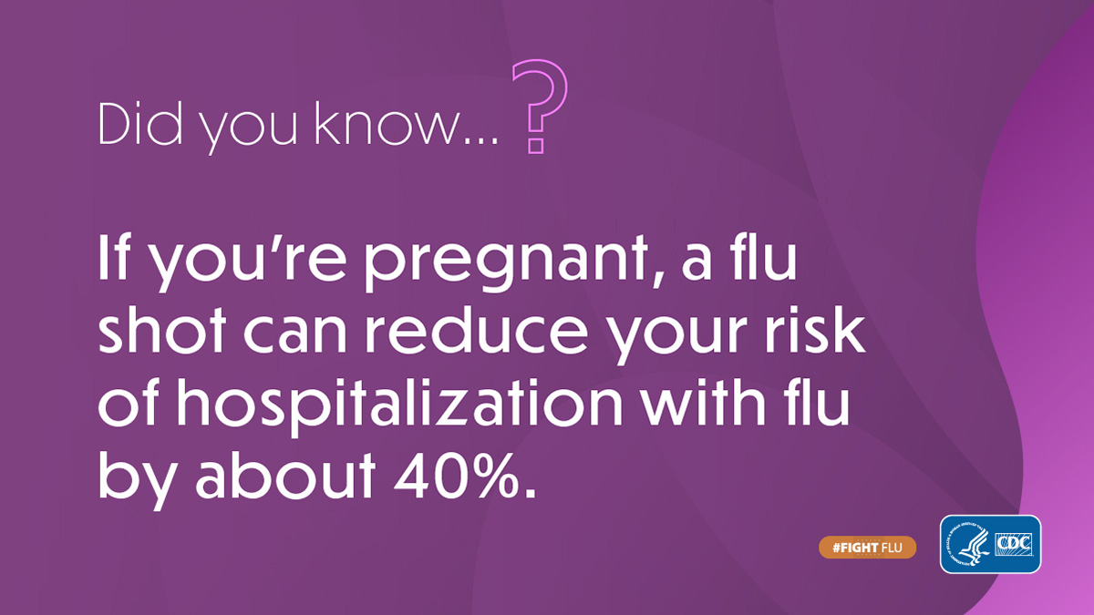 #Flu can be more dangerous for pregnant people due to changes in the immune system, heart, and lungs that occur during pregnancy. If you are pregnant, get a flu shot today to help protect you and your baby after birth from flu. Learn more: bit.ly/3QF0sB7 #FightFlu