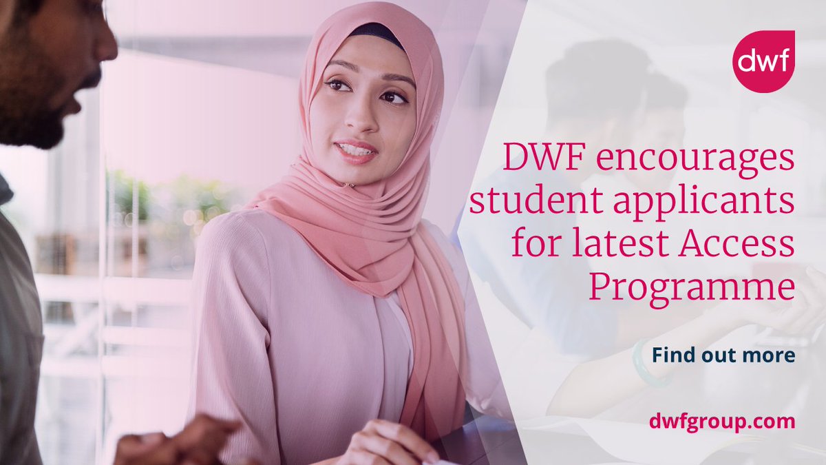 DWF_Law's tweet photo. DWF is encouraging #students to apply for its #EthnicMinority Access Programme, aimed at providing tangible #workexperiences to students from Black, Asian and Minority Ethnic backgrounds. Find out more and how to apply: https://t.co/gm4GN4nvf6 #dwf #earlycareers #diversity #uk https://t.co/B8CXRJlpr7