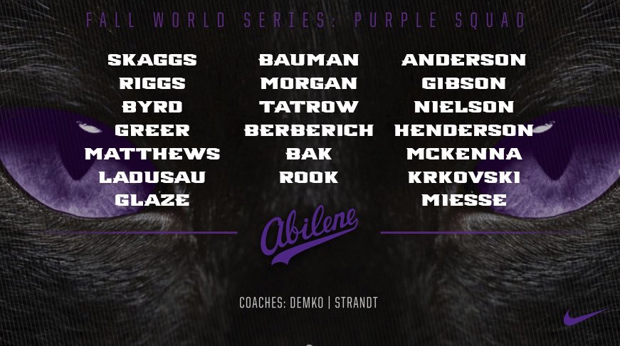 ACU_Baseball's tweet photo. 𝚁𝚘𝚜𝚝𝚎𝚛𝚜 𝚊𝚛𝚎 𝚜𝚎𝚝! 🟣⚫️

𝟹 𝚐𝚊𝚖𝚎 𝚜𝚎𝚛𝚒𝚎𝚜 𝚋𝚎𝚐𝚒𝚗𝚜 𝚃𝚞𝚎𝚜𝚍𝚊𝚢 👀

𝙲𝚘𝚖𝚖𝚎𝚗𝚝 𝚢𝚘𝚞𝚛 𝚙𝚛𝚎𝚍𝚒𝚌𝚝𝚒𝚘𝚗 𝚘𝚗 𝚝𝚑𝚎 𝚠𝚒𝚗𝚗𝚒𝚗𝚐 𝚜𝚚𝚞𝚊𝚍 𝚏𝚘𝚛 𝚊 𝚌𝚑𝚊𝚗𝚌𝚎 𝚝𝚘 𝚠𝚒𝚗 𝚜𝚘𝚖𝚎 𝙵𝚁𝙴𝙴 𝙰𝙲𝚄 𝙱𝚂𝙱 𝙶𝙴𝙰𝚁!! 👕 https://t.co/31aJN2Hvvp