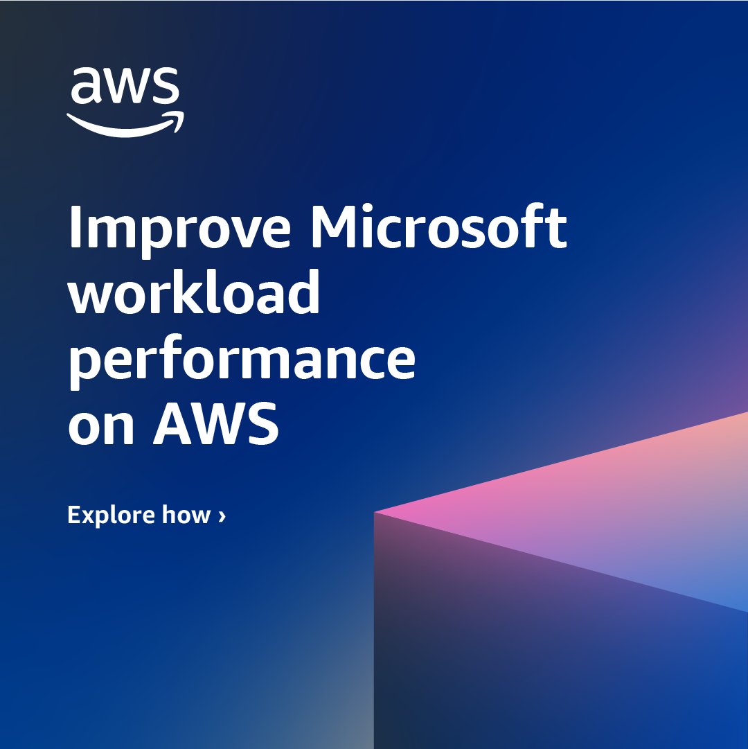 🚀 Jumpstart your digital transformation by working with #AWS and #AWSPartners to visualize and execute a Microsoft #workload #modernization plan that helps you increase performance while reducing costs. 📈 ☁️ Learn more: 👉 go.aws/3CSdDLv