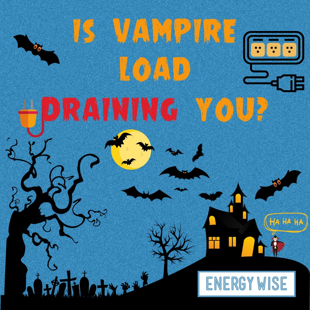 Vampire Loads, electronics that continue to draw power even when they are switched off, add up to about $200 in yearly energy costs for an average home. Smart Power Strips are the "garlic" to Vampire Loads! Get yours today. shop.energysmartnola.com/seven-outlet-a…
#energysavings #energysmart