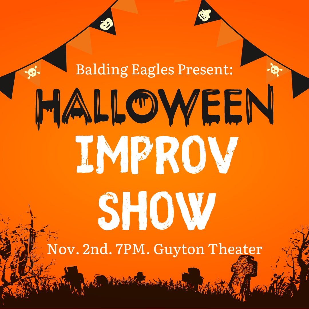 bchs_theatre's tweet photo. Happy Halloween! Come join the Balding Eagles improv team this Wednesday, November 2nd! https://t.co/uu3giX05gs