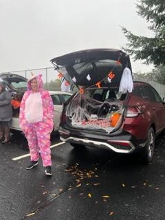 VPSOcelot's tweet image. First annual Trunk and Treat event @Heights Campus was  a great success. Over 160 lbs of candy distributed and a wide variety of costumed students and families.