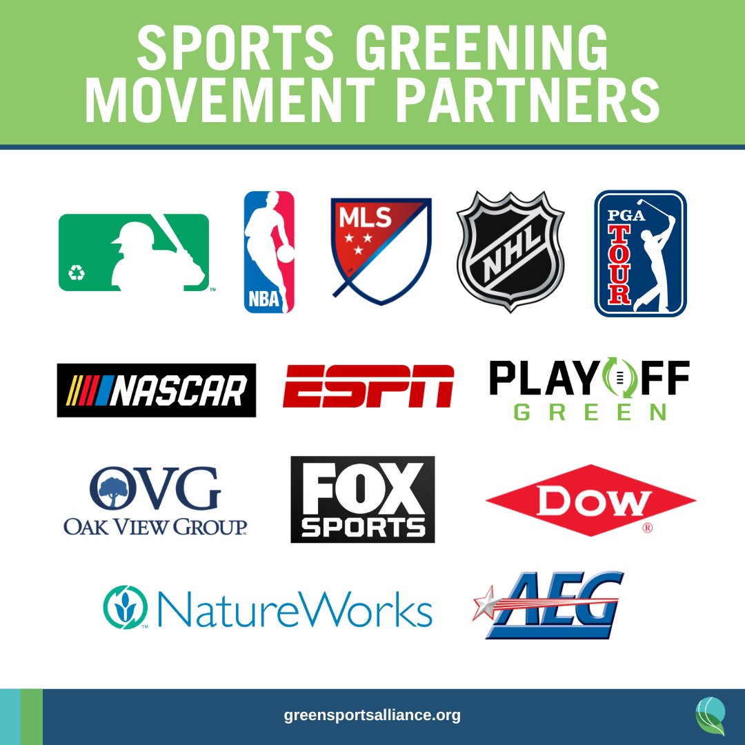sportsalliance's tweet photo. Thank you to our Sports Greening Movement Partners, that go above and beyond to advance the movement.
View our full member list: https://t.co/bpx7uM4Zeb
#PlayToZero #PlayingForTheNextGeneration https://t.co/niFYmJLlvZ