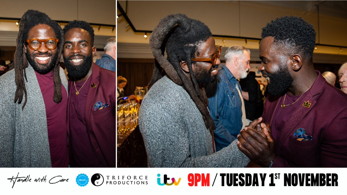 TriForceEvents's tweet photo. 🗓 Tuesday 1st November 2022
⏰️ 9pm on @ITV and @itvhub.

🙋🏿‍♂️@JimmyAkingbola ('Geoffrey' in #BelAir, @peacock) takes us on his personal journey being adopted in an @ITV documentary, '#HandlewithCare'.

📸 Family and Friends of Jimmy's gathered for a special screening @BAFTA. https://t.co/PqVzBWe7wU