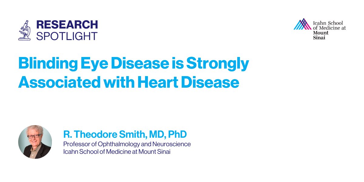 Patients with a specific form of age-related macular degeneration, a leading cause of blindness in the US, are at significant risk for cardiovascular disease and stroke, according to new research from the New York Eye and Ear Infirmary of Mount Sinai: mshs.co/3MYQ9HT