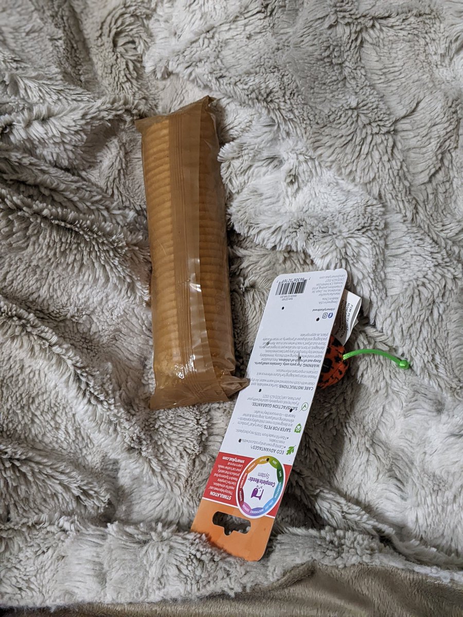 I brought one of my new toys and a snack to midmorning nap, but Daddy took my crackers!

#cats #ritz #crackers #cattoys #CatsOfTwitter