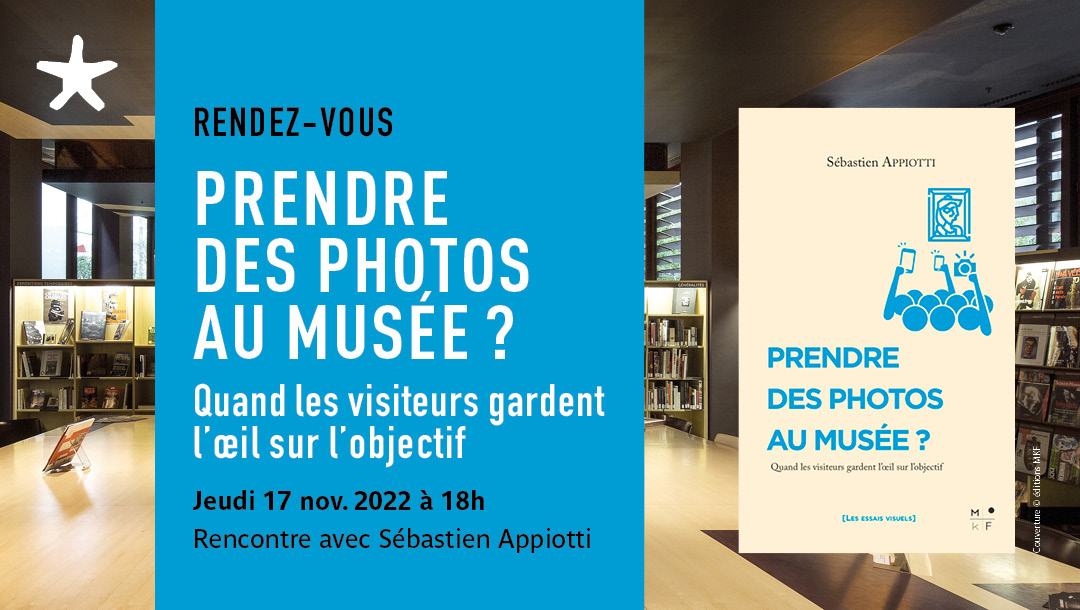 📅 Jeudi  17 nov. à 18h
👁️📷❓"Prendre des photos au musée ? Quand les visiteurs gardent l'œil sur l'objectif"
🗣️ Rencontre avec <a href="/sappiotti/">Sébastien Appiotti</a> (<a href="/CELSA_Officiel/">CELSA</a>)
 autour de son livre publié aux <a href="/EditionsMkF/">MkF</a> 
👉 quaibranly.fr/fr/expositions…
7/9