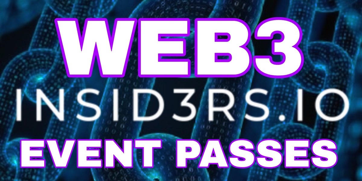#WEB3 #INSID3RS PASSES:

#NFT PASS:🎟
👉🏾 <a href="/goexpoverse/">Expoverse</a>
👉🏾 <a href="/NFT_NYC/">NFT.NYC</a>
👉🏾 @NFTLAlive

#DeFi PASS:🎟
👉🏾 <a href="/DcentralCon/">DCENTRAL Conference</a>
👉🏾 <a href="/Permissionless/">Permissionless</a>
👉🏾 <a href="/consensus2023/">#Consensus2023</a>

$BTC PASS:🎟
👉🏾 <a href="/TheBitcoinConf/">The Bitcoin Conference</a>
👉🏾 <a href="/BitcoinConfEUR/">Bitcoin Amsterdam</a>
👉🏾 quantummiami.com

🗳Apply for WL:     RT this.
insid3rs.io/web3-insid3rs-…
