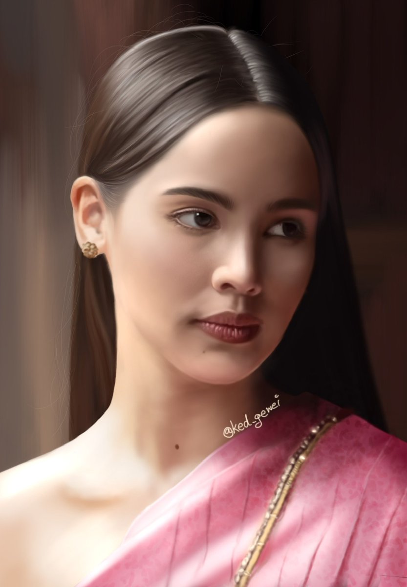 ked_gewei's tweet photo. แม่หญิงพุดซ้อน #ลายกินรี #แฟนอาร์ต #fanart #urassayas #ญาญ่าอุรัสยา #วาดภาพเหมือน #digitalart #digitalpainting #artwork https://t.co/aavYpZGDxw
