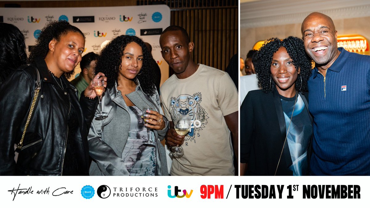 TriForceEvents's tweet photo. 🗓 Tuesday 1st November 2022
⏰️ 9pm on @ITV and @itvhub.

🙋🏿‍♂️@JimmyAkingbola ('Geoffrey' in #BelAir, @peacock) takes us on his personal journey being adopted in an @ITV documentary, '#HandlewithCare'.

📸 Family and Friends of Jimmy's gathered for a special screening @BAFTA. https://t.co/15aBz1LL3J