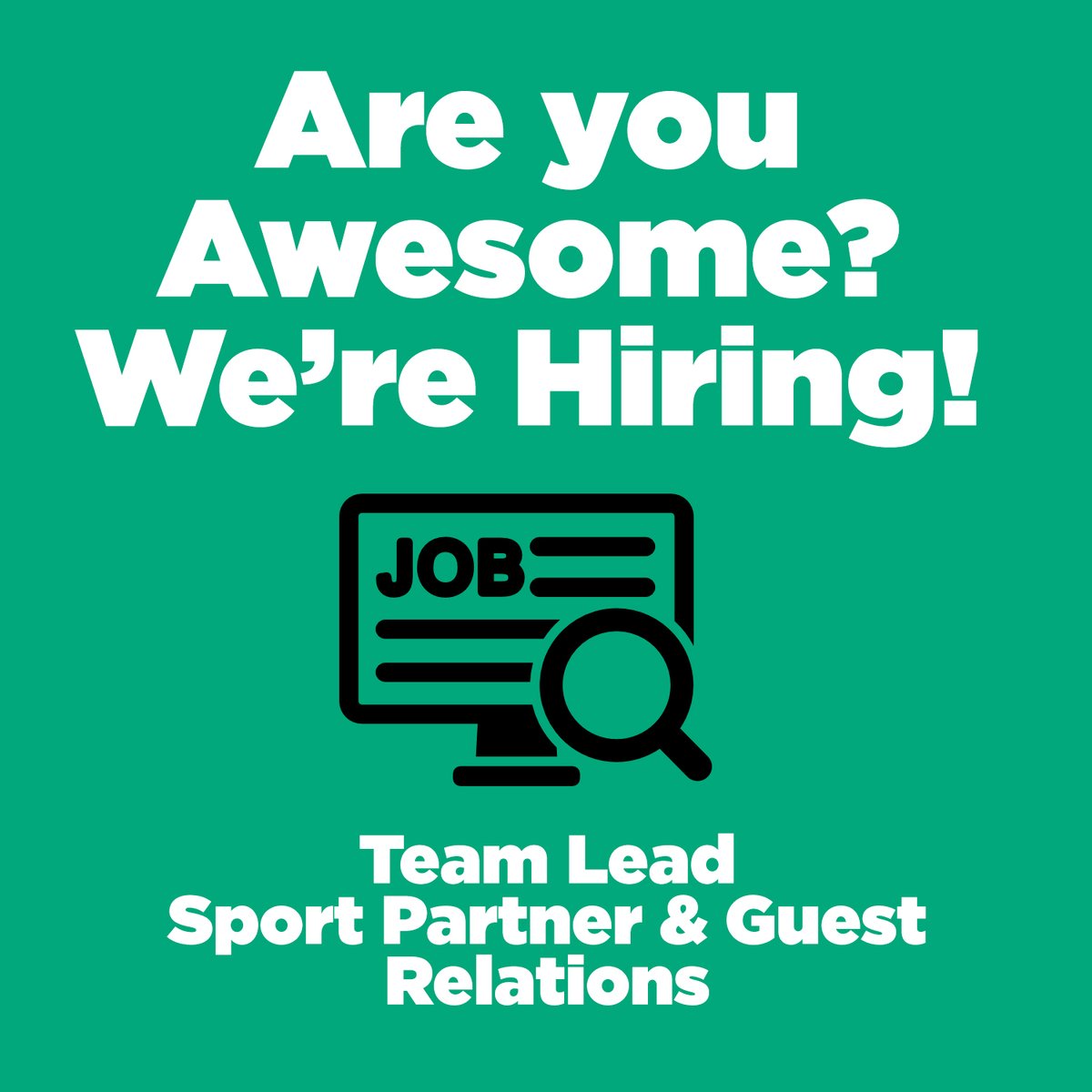 We are hiring!! Team Lead, Sport Partner & Guest Relations. Learn more: careers.ucalgary.ca/jobs/10978676-… #jobs #hiring #ucalgary