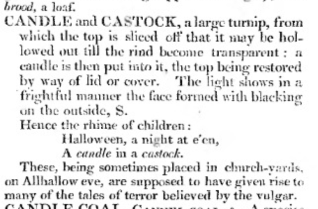 ...The light shows in a frightful manner the face formed with blacking on the outside, S.
- Jamieson's Supplement (1825)