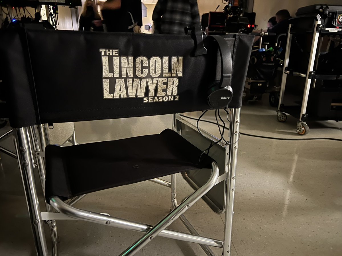 From the set of The Lincoln Lawyer season 2: I’m excited to report we have started filming season 2. It’s so nice to be back on the set again. This year we are adapting The Fifth Witness and have some amazing new additions to cast, crew and writing team. It’s gonna be great! - MC