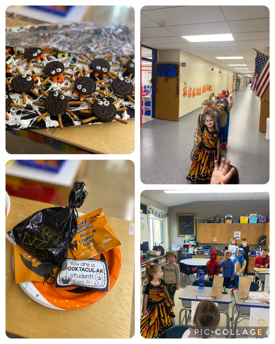 Spooky, but delicious treats for snack time and parading to show our costumes! 🎃 Thank you to parents who sent in treats and to GCS staff and friends for letting us visit this morning. 🧡 <a href="/TraKeilty/">Tra Keilty</a>