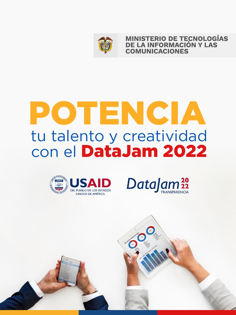 Ministerio_TIC's tweet image. ¡Únete al #DataJam de @USAID_Colombia por la #TransparenciaConDatos!

Si quieres promover la transparencia, el acceso a la información y el gobierno abierto como caminos para combatir la corrupción, inscríbete en bit.ly/datajam2022par… 
#GobiernoDelCambio