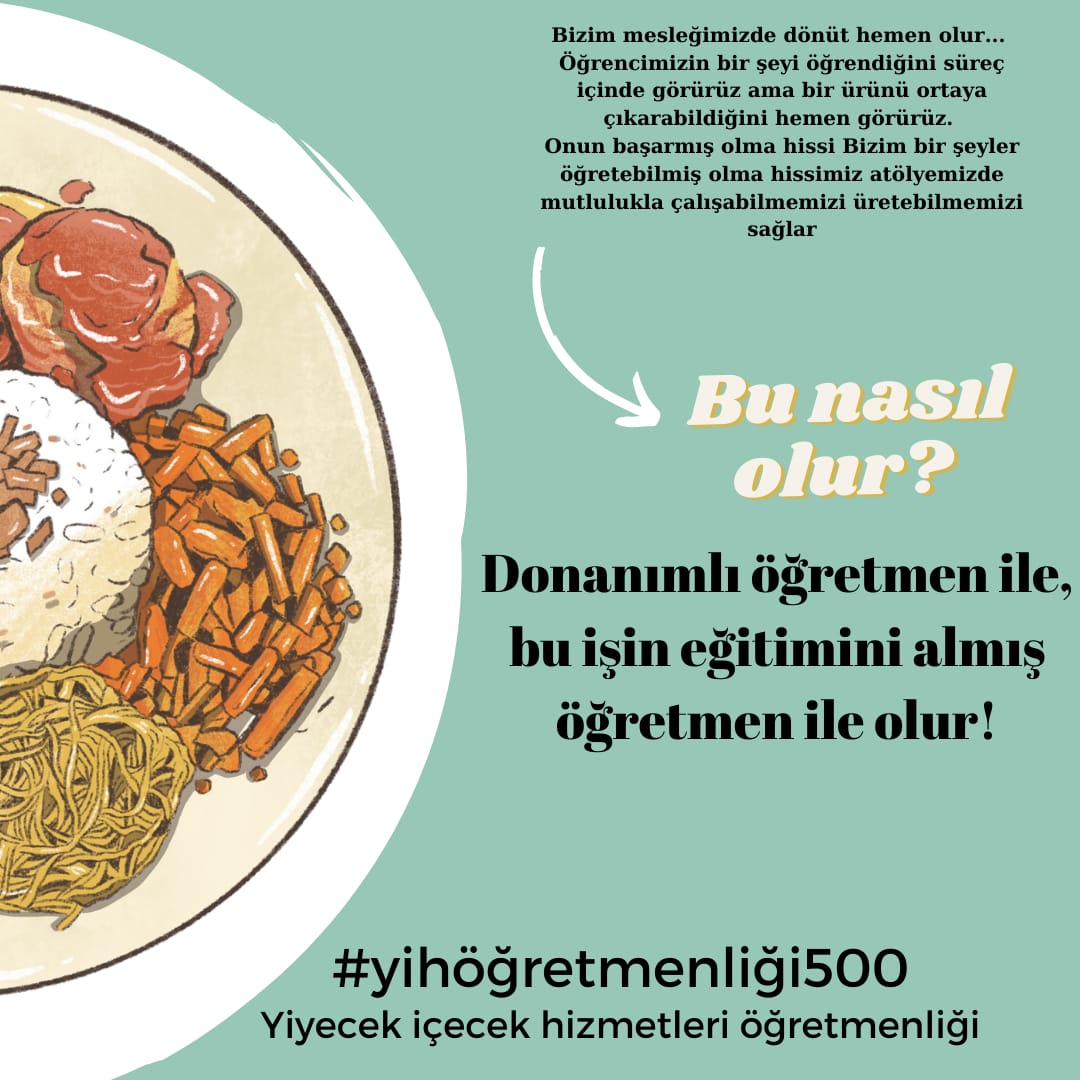 cigdemarslan63's tweet photo. “Mesleki eğitimi güçlendirmekle orta ölçekli işletmeleri de güçlendirmiş oluyoruz.” dediniz Sayın bakanım branşı yiyecek içecek hizmetleri olan meslek öğretmenleriyiz, bizde burdayız.
#Yihöğretmenliği500
@meb
@fehmirasimcelik https://t.co/SRuvuqu9xJ