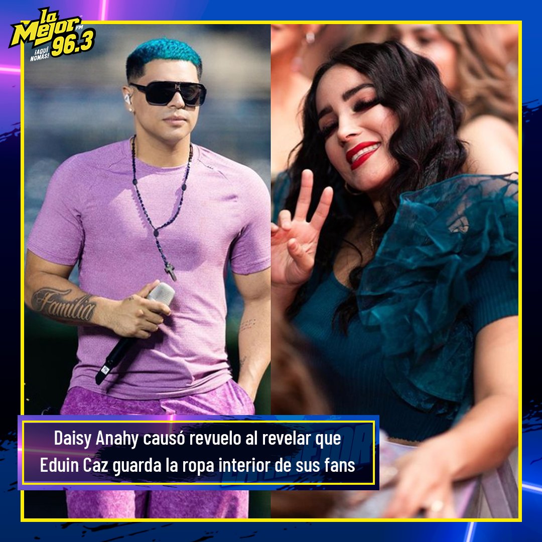 lamejormva's tweet photo. saltar que Daisy Anahy ventiló una de las costumbres del intérprete de “Cada Vez”, las admiradoras le lanzan prendas de ropa íntima durante sus conciertos
“Fíjate que las guarda”, dice Daisy sobre los panties y brassieres que le lanzan a la tarima  “Ahí tienen ya su colección”. https://t.co/jdjeNnLpnN