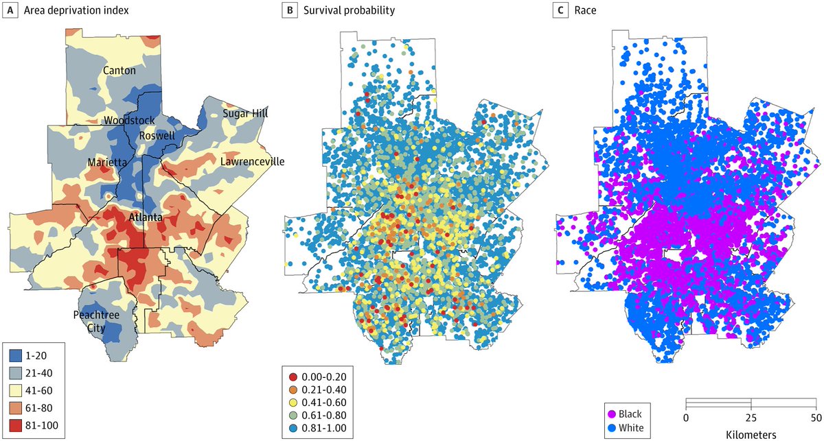 abnermason's tweet photo. In Georgia, Black women face breast cancer survival inequities. Is it because of race or something else?

Researchers analyzed 20,000 patients and found this:

White women who lived in wealthier neighborhoods showed less mortality, but Black women did not. https://t.co/DBPOK6HygP https://t.co/vMVPTUxeYn