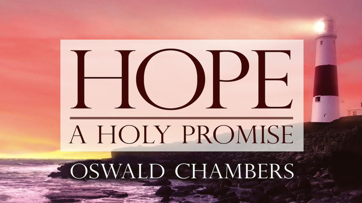 I finished the Oswald Chambers: Hope - A Holy Promise Bible reading plan from <a href="/YouVersion/">YouVersion Bible App</a>! Check it out here: ❤️❤️❤️ so good!  bible.com/en/reading-pla…