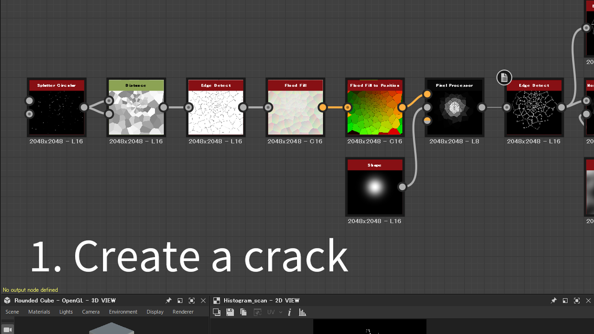 syousa_en's tweet photo. I created a crack vfx texture with Substance Designer and describe how to create the crack texture.

#SubstanceDesginer https://t.co/a0otPjmgbS