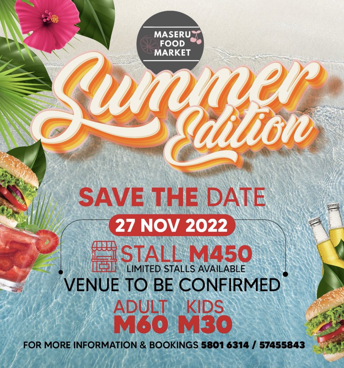 FoodMaseru's tweet image. 🚨Stalls are still available!!

#MaseruFoodMarket #27November2022 #Bookyourstall #Foodies #market #Lstwitter #Maseru