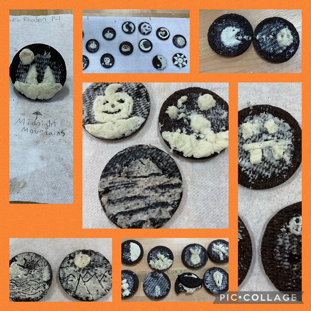 artcover's tweet photo. Oreo relief sculpting today in the art studio 🎃 https://t.co/JEmtUsAXzI
