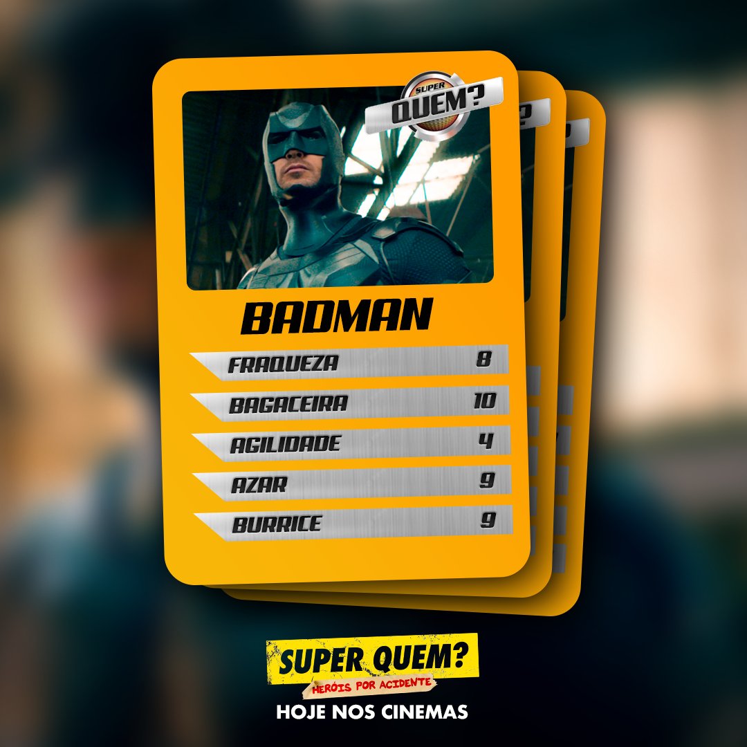 ParisFilmes's tweet photo. O Badman é a melhor pior carta que vai sair no seu baralho! Conheça a história por trás do seu novo herói favorito.

🦸‍♂ #SuperQuem, HOJE exclusivamente nos cinemas. Garanta seu ingresso: https://t.co/JyoD4VakgM https://t.co/7nECgPJTYi