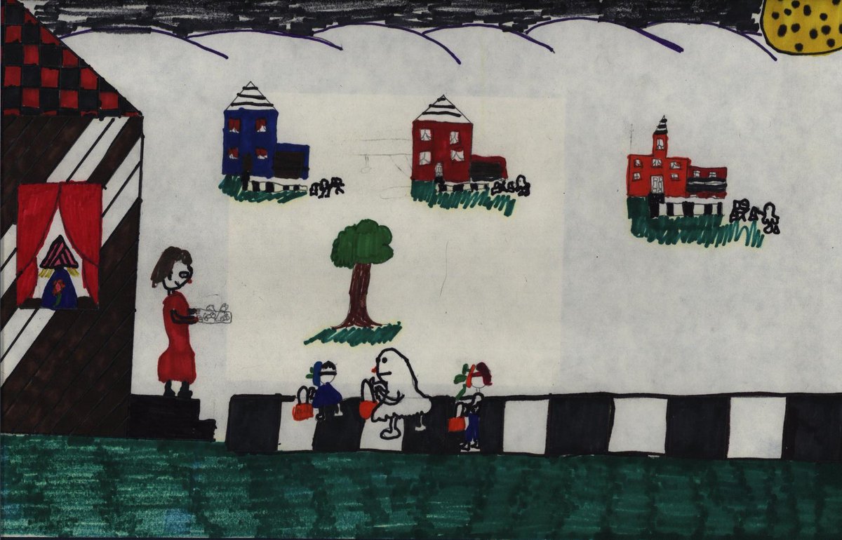 Happy Halloween from all of us at WACM! We'll be open until 3pm today, so come to the museum in costume for $2 off admission (up to 4 per family), or drop by for some trick or treat!

Art: "Halloween" by Michael Allan Sharrow, age 12. South Glens Falls, NY, 1993. 
#halloween