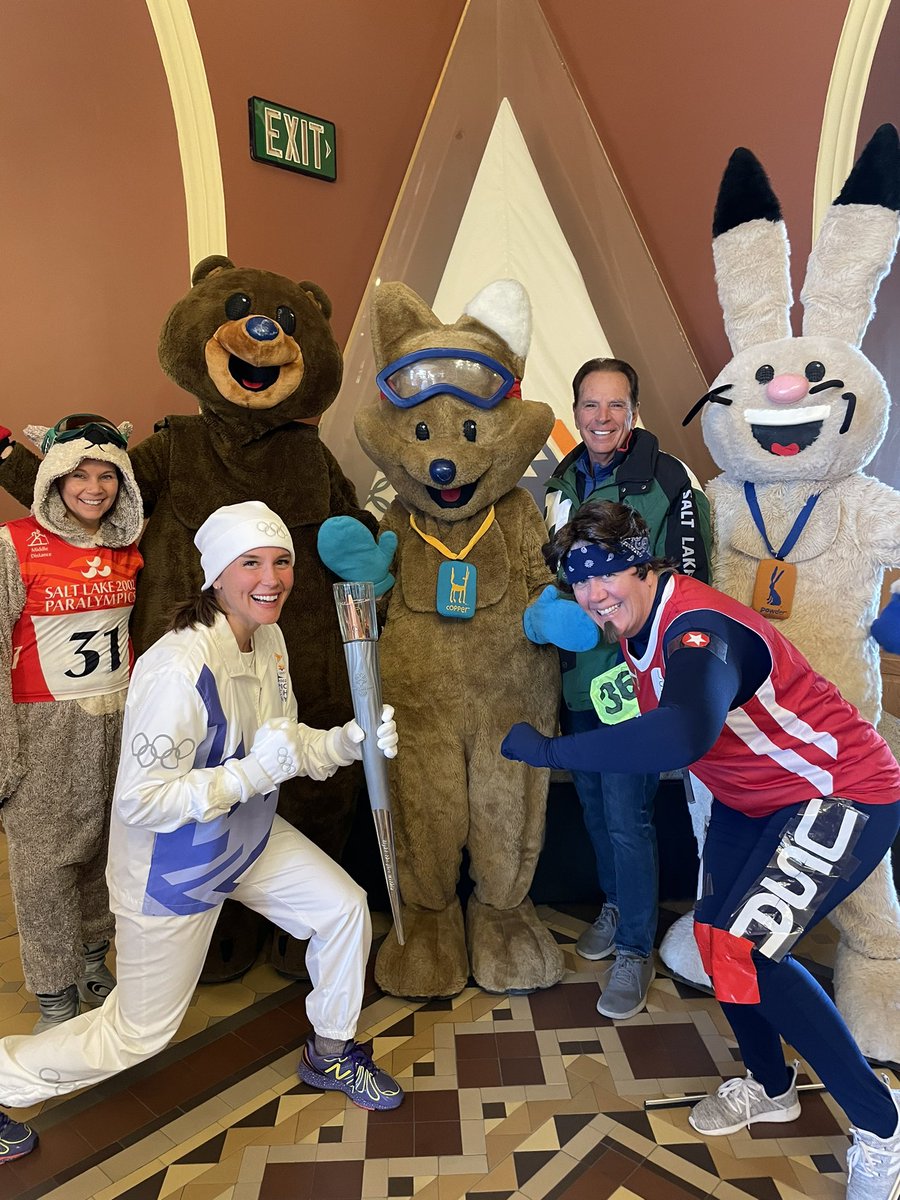 slcmayor's tweet photo. Light the fire…again! Check out our 2002 Olympics themed costumes!

Who’s ready for some new Olympics gear? 😉🇺🇸🥇🙌

Happy Halloween Salt Lakers! 🎃 https://t.co/UwaYeDWIyF