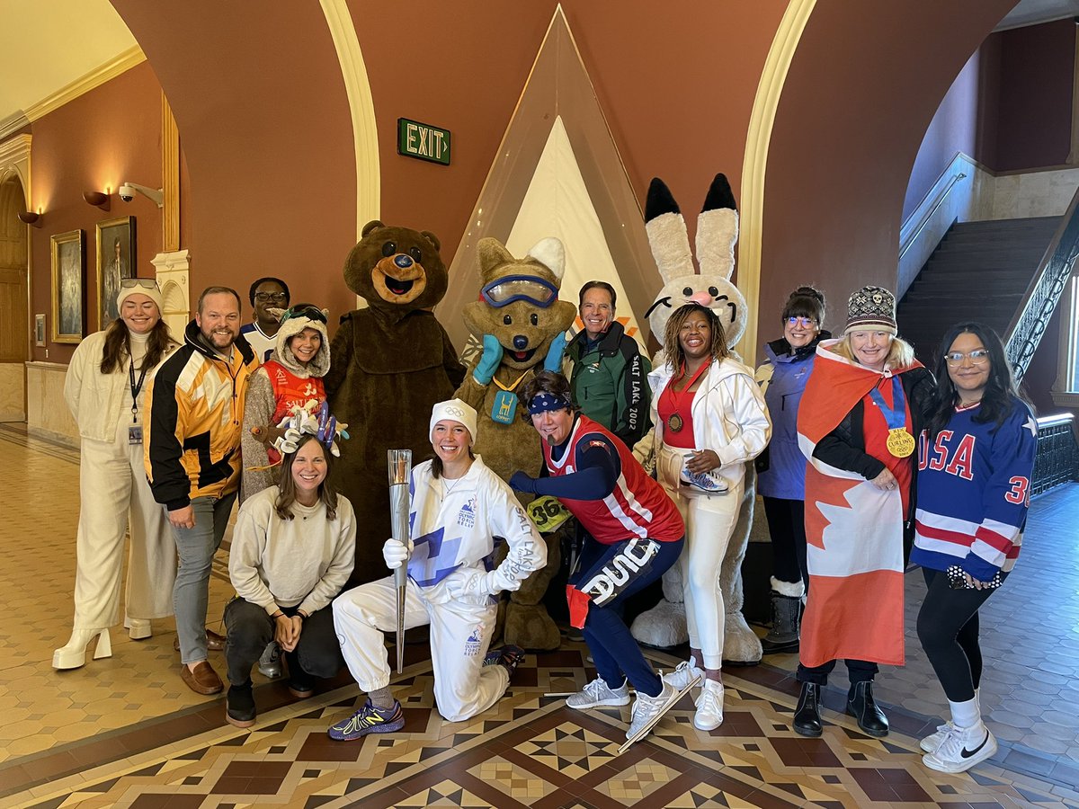 slcmayor's tweet photo. Light the fire…again! Check out our 2002 Olympics themed costumes!

Who’s ready for some new Olympics gear? 😉🇺🇸🥇🙌

Happy Halloween Salt Lakers! 🎃 https://t.co/UwaYeDWIyF