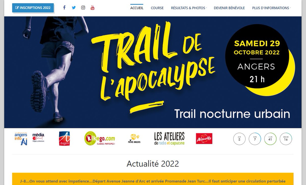 Les résultats du trail de l'apocalypse qui a connu un grand succès ce week end avec plus de 1200 coureurs :
results.ipitos.com/Results.aspx?C…

Félicitations aux vainqueurs et à tous les participants